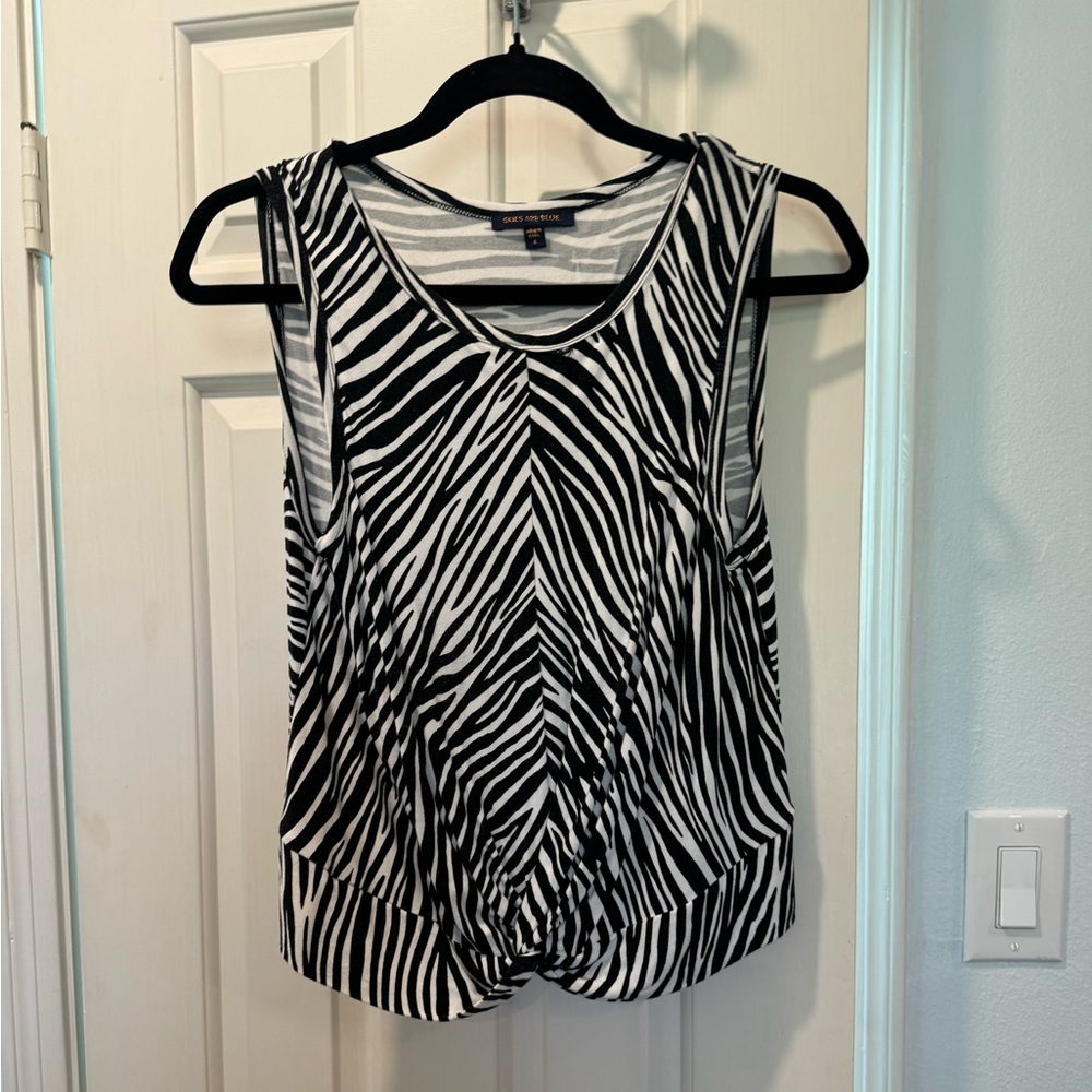 Zebra print top